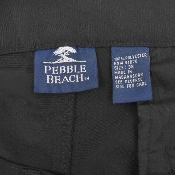 Pebble Beach Golf Shorts Mens Size 38 Black Polyester - Picture 5 of 7